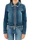 Women's Short Jean Jacket for Spring or Autumn Blue