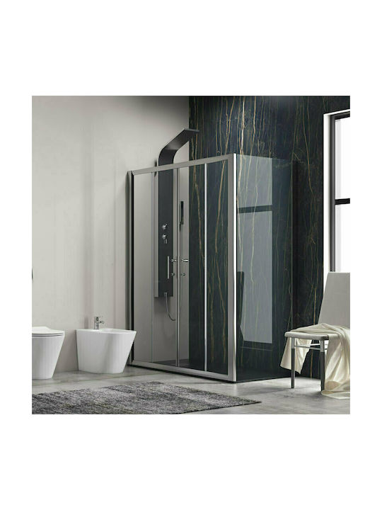 Karag Flora 600 SN-10 Cabin for Shower with Sliding Door 70x70x190cm Satine Cromo