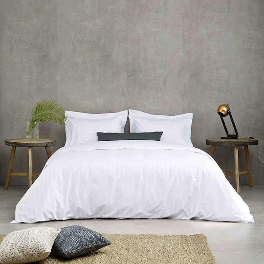 Sprintzio Hotel Duvet Cover Cotton Sateen Striped 300TC 170x240cm