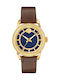 Versace Watch with Brown Leather Strap