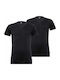 Levi's Men's Short Sleeve Undershirts Black 2Pack