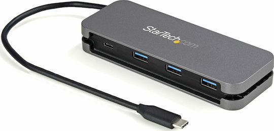 StarTech USB 3.0 4-Port Hub with USB-C Connection Silver