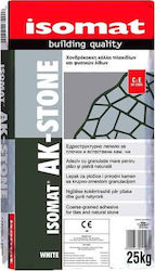 Isomat AK-Stone Κόλλα Διακοσμητικών Τούβλων & Πετρών Λευκή 25kg