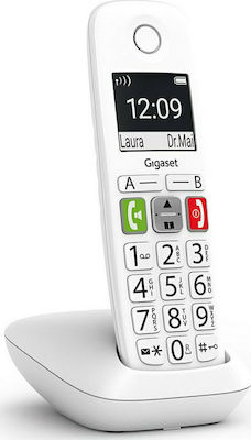 Gigaset E290 Cordless Phone with Speaker Suitable for Seniors White