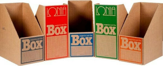 ΙΩΝΙΑ Box Θήκη Περιοδικών Αρχείου Χάρτινη Κόκκινη