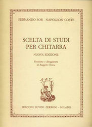 Panas Music Fernando Sor-Napoleon Coste - Scelta Di Studi Per Chitarra Μέθοδος Εκμάθησης για Κιθάρα / Μπάσο