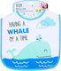 Nursery Time First Steps Bib Fabric with Hoop & Loop Fastener White