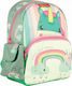 Fisher Price Unicorn School Bag Backpack Kindergarten in Green color 12lt