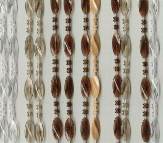 Sidirela Plastic Door Curtain Cognac-Transparent 120x220cm