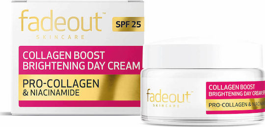 Fade Out Collagen Boost Brightening Day Cream Ενυδατική Κρέμα Προσώπου Ημέρας με SPF25 50ml
