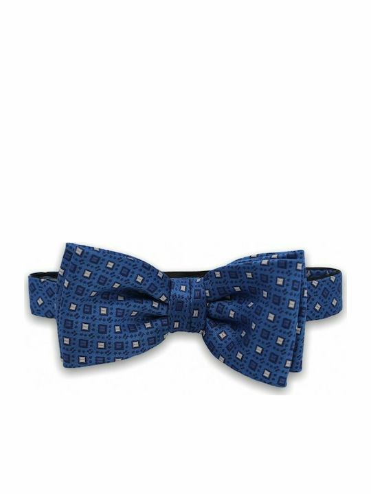 Bow Tie Set Blue Square Motif