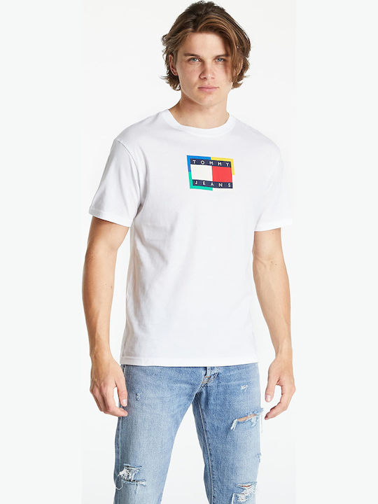 Tommy Hilfiger Ανδρικό T-shirt Με Στάμπα Λευκό