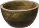 Atmosphera Serving Bowl Round Wooden Coffee with Diameter 13cm 1pcs