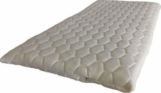 Strom Eco Ανώστρωμα Foam 3+ Aloe Vera Strom Ημίδιπλο Foam Eμποτισμένο με Αλόη & Αποσπώμενο Κάλυμμα 130x190εκ.