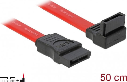 DeLock 7-Pin SATA II to 7-Pin SATA II Cable 50cm Red (84220)