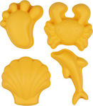 Scrunch Silicone Sand Molds Set Yellow (4pcs)