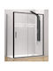 Karag Efe 400 NP-10 Cabin for Shower with Sliding Door 120x80x190cm Clear Glass Nero