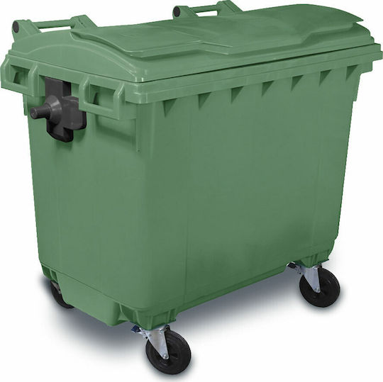 Green City International Plastic Coș de gunoi Deșeuri Coșuri de gunoi cu roți 770lt Verdeț
