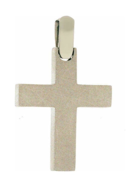 Q-Jewellery Herren Weißgold Kreuz 14K