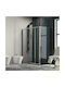 Karag Flora 600 SN-10 Cabin for Shower with Sliding Door 200x80x190cm Satine Cromo