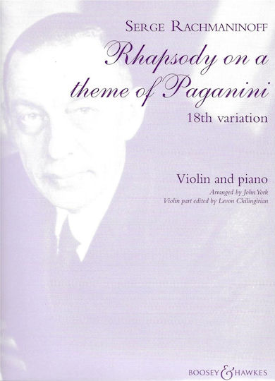 Boosey & Hawkes Rachmaninoff Rhapsody On A Theme Of Paganini Παρτιτούρα για Βιολί / Πιάνο
