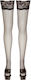 Cottelli Collection Plus Size Hold-ups mit Weitem Spitzen Sexy Socken Schwarz