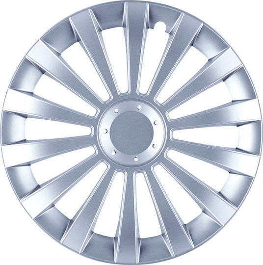 Jestic Car Hubcap Set Meridian 15" 1pc Silver