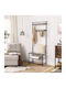 Entry Furniture with Hanger & Shoe Rack Gray 70x32x175cm