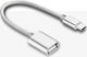 FT Electronics Μετατροπέας micro USB male σε USB-A female Ασημί 1τμχ FTT4-053