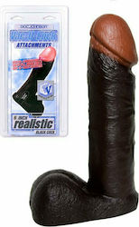 Vac U Lock Ρεαλιστικό Dildo με Όρχεις Μαύρο 15.2cm