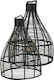 Art et Lumiere Lanterns Laterne Set Bambus Floortop Schwarz 2Stück 4832