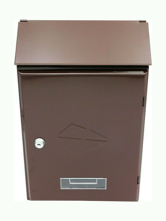 Outdoor Mailbox Metallic in Brown Color