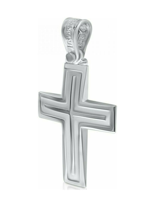 Triantos Weißgold Kreuz 14K