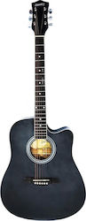 Daniel's Guitars Ακουστική Κιθάρα CF-4001C Cutaway Black Black