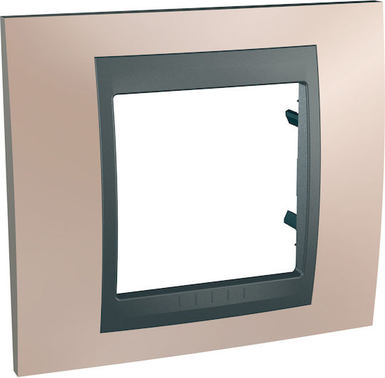 Schneider Electric Unica Top Color Switch Frame 1 Position Vertical Installation in Copper Color MGU66002296