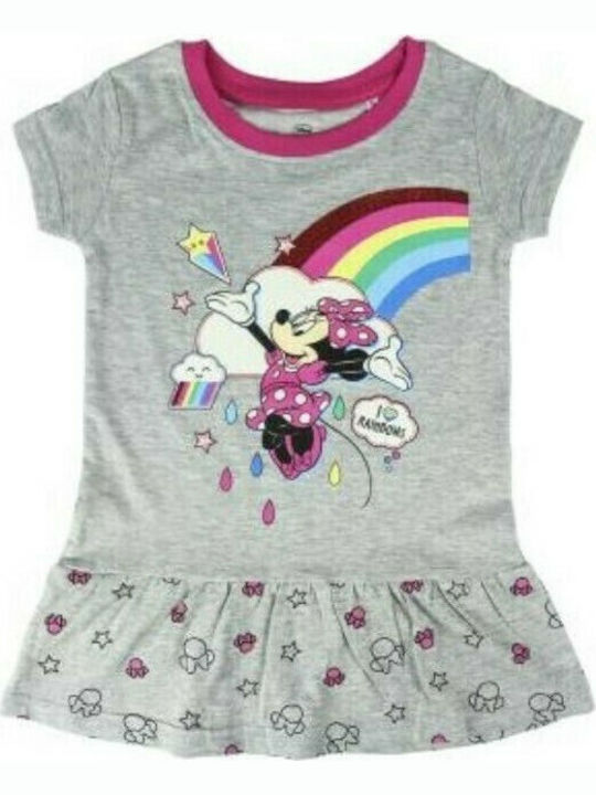 Minnie Mouse Rochie Fete Mâneca Scurtă Gri