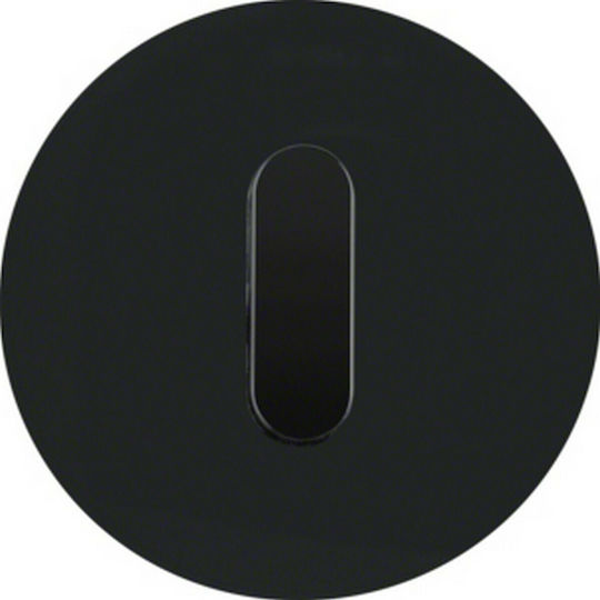 Hager R.Classic Μετώπη Διακόπτη Dimmer σε Μαύρο Χρώμα 1001204500