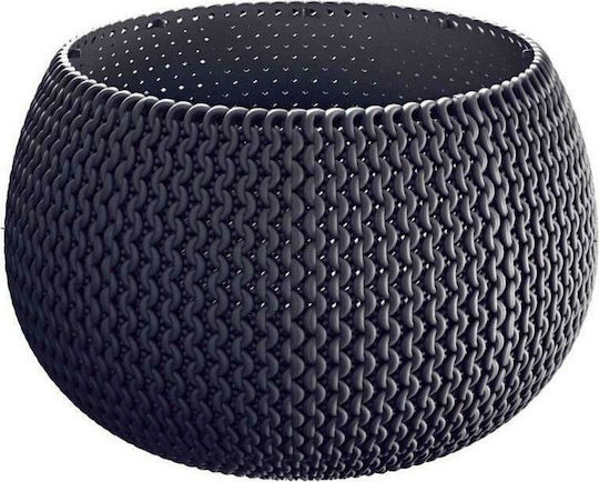 Prosperplast Splofy Bowl Γλάστρα Πλαστική Μαύρη 24x24x17εκ.