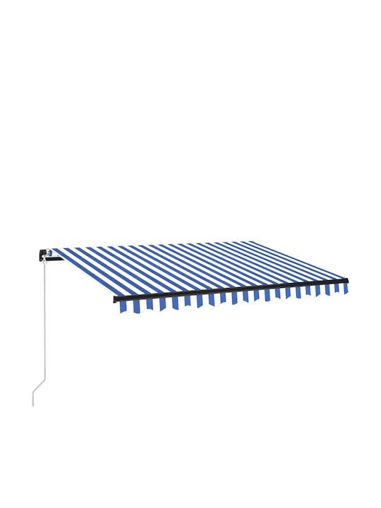 vidaXL Τέντα Βεράντας με Led Μπλε / Λευκό 3.5x2.5m