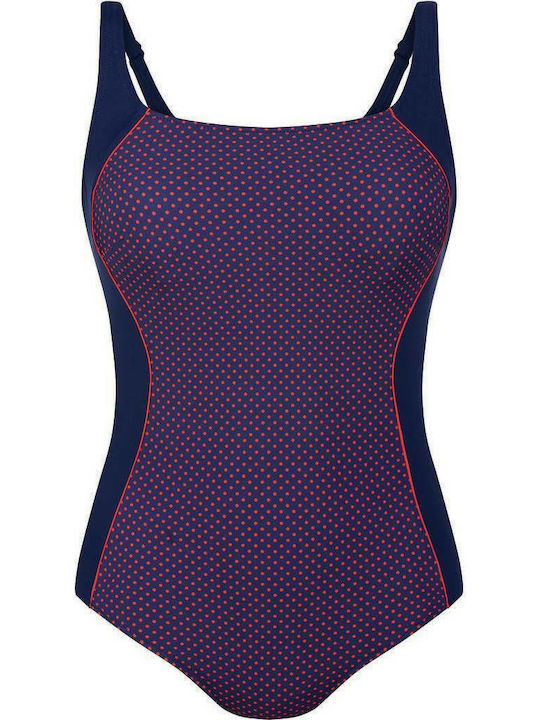 Anita 6368 Albina Blue Polka Dot Full Body Swimsuit with C Cup