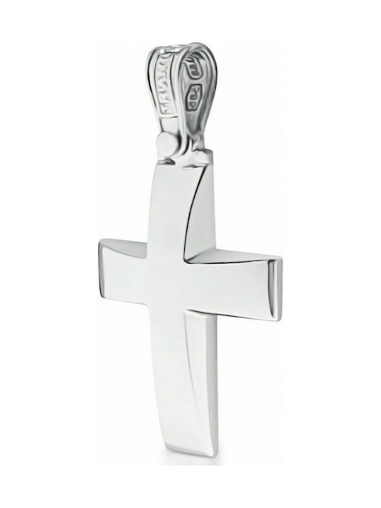 Triantos White Gold Cross 14K