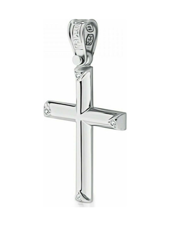 Triantos White Gold Cross 14K