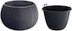 Prosperplast Splofy Bowl Planter cm Pot Plastic 29x29x20cm.