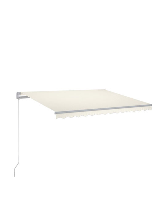 vidaXL Τέντα Βεράντας με Led Κρεμ 3x2.5m
