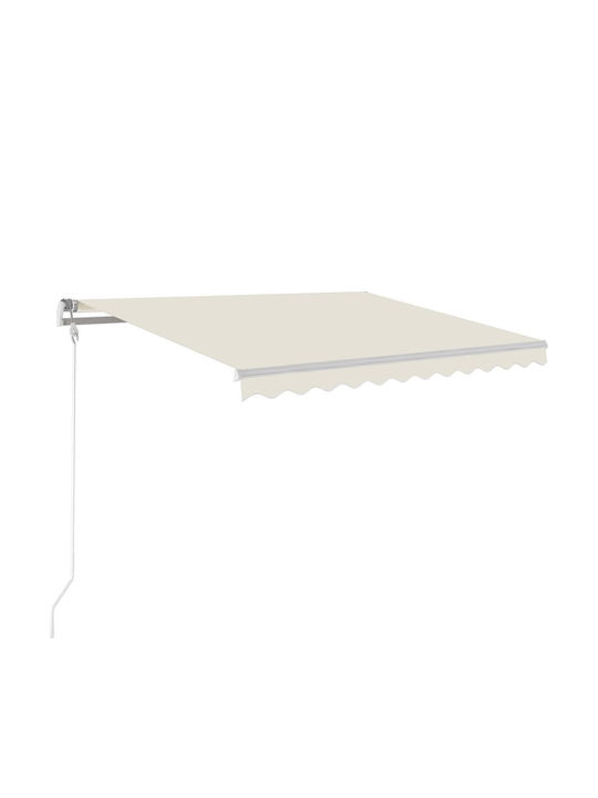 vidaXL Τέντα Βεράντας Κρεμ 3x2.5m