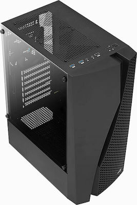 Aerocool Wave v1 Micro Tower Computer Case with Window Panel Black