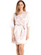 Rachel Bridal Women's Satin Robe Pink