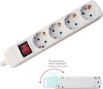 Spot Light 4-Outlet Power Strip White