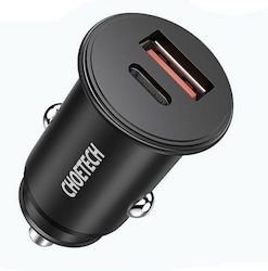Choetech TC0006 Auto-Ladegerät mit Anschlüssen 1xUSB-A 1xType-C Choetech TC0006 Auto-Ladegerät mit Anschlüssen 1xUSB-A 1xType-C
