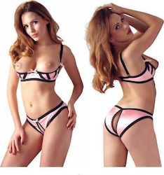 Cottelli Collection Half-Cup Bra Set Sexy Lingerie Set Pink